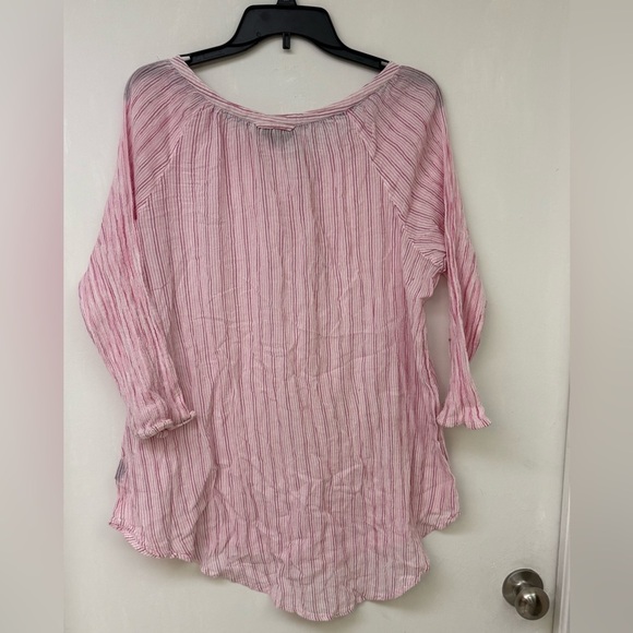 Lane Bryant Pink and White Striped Top Size 22 - Picture 4 of 4